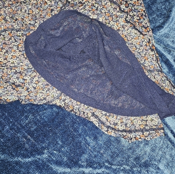 Michael Kors Blue Coral Floral Long Women's Skirt Lined Medium - Picture 9 of 9